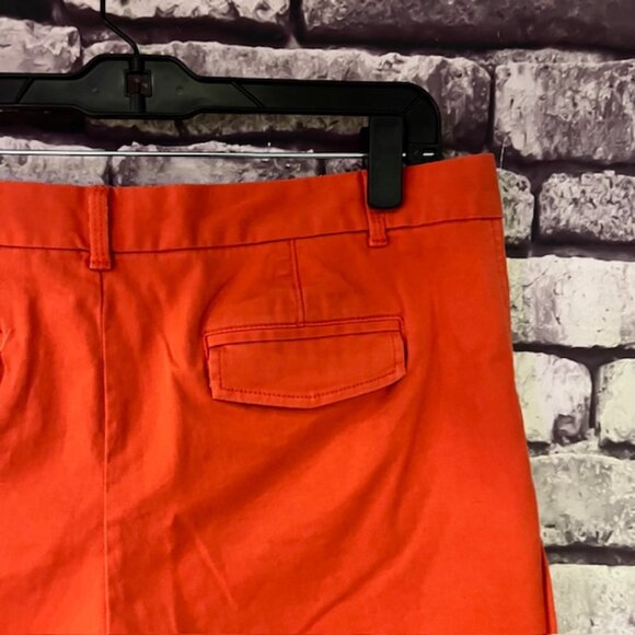 Banana Republic Orange Cuffed Shorts Size 10 - Picture 6 of 8